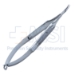 Castroviejo Needle Holder, Curved, Fine 9mm Jaws, With Lock, Serrated Wide Handle, Overall Length 5-1/8" (130mm) - 5-4972-WHMC