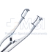 Castroviejo Speculum, Fenestrated 15mm Blades, Screw-Controlled, 28mm Spread, Dull Finish, Overall Length 3" (75mm) - 5-5151
