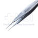 Castroviejo Suture Forceps, 0.5mm Diamond Dusted Jaws, Serrated Handle, Overall Length 4-1/4" (110mm) - 5-2809-D