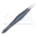 Castroviejo Suture Forceps, 0.5mm Diamond Dusted Jaws, Serrated Handle, Overall Length 4-1/4" (110mm) - 5-2809-D