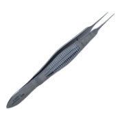 Castroviejo Suture Forceps, 0.5mm Diamond Dusted Jaws, Serrated Handle, Overall Length 4-1/4" (110mm) 
