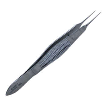 Castroviejo Suture Forceps, 0.5mm Diamond Dusted Jaws, Serrated Handle, Overall Length 4-1/4" (110mm) 