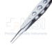 Castroviejo Suturing Forceps, 20mm Straight Shafts, 0.9mm, 1 x 2 Teeth, Three Hole Handle, Overall Length 4-1/4" (110mm) - 11-6-3641