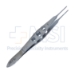Castroviejo Suturing Forceps, 20mm Straight Shafts, 0.9mm, 1 x 2 Teeth, Three Hole Handle, Overall Length 4-1/4" (110mm) - 11-6-3641