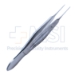 Castroviejo Suturing Forceps, Straight Shafts, 0.5mm Teeth, 5.5mm Tying Platform, Wide Serrated Handle, Overall Length 4-3/8" (110mm) - 5-2809G