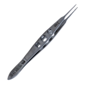 Castroviejo Suturing Forceps, 0.3mm, 1 x 2 Teeth, Three Hole Handle, 20mm Straight Shafts, Overall Length 4-1/4" (110mm) 628894,11/6/3621,K5-2520