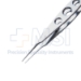 Castroviejo Suturing Forceps, 0.5mm, 1 x 2 Teeth, Tying Platform, 20mm Straight Shafts, Three-Holed Handle, Overall Length 4-1/4" (110mm) - 11-6-3631