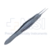 Castroviejo Fixation Forceps, Straight Shafts, 0.5mm, 1 x 2 Teeth, Wide Serrated Handle, Overall Length 4-1/4" (110mm) - 5-2806G