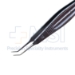 Castroviejo Suturing Forceps, Angled 40 Degrees, 0.12mm Teeth, 6mm Tying Platform, Serrated Wide Handle, Polished Finish, Overall Length 4-1/4" (108mm) - 5-2807-A