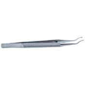 Catalano Capsule Forceps, Angled 45 Degrees, 2mm Cups, 10mm Tip To Angle, Round Knurled Handle, Dull Finish, Overall Length 4-3/8" (112mm) 