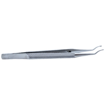 Catalano Capsule Forceps, Angled 45 Degrees, 2mm Cups, 10mm Tip To Angle, Round Knurled Handle, Dull Finish, Overall Length 4-3/8" (112mm) 