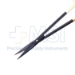 Ceramic Iris Scissors, TC, Super Cut, Straight, Sharp Tips, Square Shaft, Bottom Blade Serrated, Gold Ring Handles, Black Titanium Nitride Coating, Overall Length 4-1/2" (115mm) - 19-136108