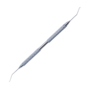 Chang Microfinger Chopper & Vertical Safety Chopper, Stainless Steel, Use In Right Hand, Double Ended, C-Shaped Chopper, Blunt Tip (Chang), A 0.5mm Olive Shaped Blade, 1mm Bend, Both Ends Angled 10mm From Bend To Tip Round Knurled Handle, Overall Length 5-7/16" (138mm) 566800,11/4/3451,K3-2340,08-14564L