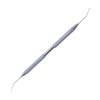 Chang Microfinger Chopper & Vertical Safety Chopper, Stainless Steel, Use In Right Hand, Double Ended, C-Shaped Chopper, Blunt Tip (Chang), A 0.5mm Olive Shaped Blade, 1mm Bend, Both Ends Angled 10mm From Bend To Tip Round Knurled Handle, Overall Length 5-7/16" (138mm) 566800,11/4/3451,K3-2340,08-14564L