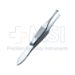 Cilia Forceps, Wide 1mm x 3mm Smooth Platform, Serrated Handle, Polished Finish, Overall Length 3" (76mm) - 5-3267