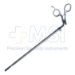Claw Grasping Forceps, Shaft Diameter 10mm, 2 x 3 Teeth, Flush Port, Spring Tension Handle, Overall Length 13" (330mm) - 13-1605STDF