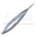 Clayman Lens Forceps, Angled 70 Degrees, Curved Shafts, 3mm Tips, Serrated Cross Action Handle, Dull Finish, Overall Length 4-3/4" (119mm) - 5-3093-S