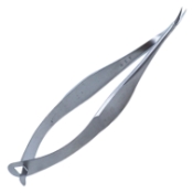 Clayman-Vannas Scissors, Curved, Sharp Tips, 7mm Mid-Screw To Tip, Smooth Handle, Polished Finish, Overall Length 3-1/4" (83mm) E3383 C,5721E,E3383 C