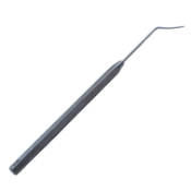 Cleasby Iris Spatula, Angled 12mm Tip, Gently Curved Blade, Short Hexagonal Handle, Polished Finish, Overall Length 3-1/2" (90mm) E0485 C,6809E,E0485 C