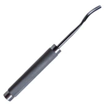 Cobb Type Spinal Gouge, Half Curved, 5/32" (7mm) Wide Blade, Round Knurled Handle, Overall Length 11" (280mm) 