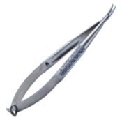 Cohan Needle Holder, Gently Curved, Fine 8mm Jaws, Without Lock, 18mm Mid-Screw To Tip, Round Knurled Medium Handle, Overall Length 4" (100mm) E3836 C,08-02117,4506E,08-02117,E3836 C