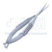 Cohan-Vannas Iris Scissors, Curved, Sharp Tips, 12mm Mid-Screw To Tip, Serrated Flat Handle, Dull Finish, Overall Length 2-1/4" (57mm) - 5-4450