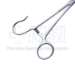 Colver Tonsil Forceps, Curved, One Open Loop Ring, Overall Length 7-1/2" (190mm) - 561312J