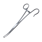 Colver Tonsil Forceps, Curved, One Open Loop Ring, Overall Length 7-1/2" (190mm) 