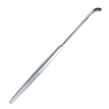 Colver Tonsil Knife Dissector, Double Ended, 15mm Curved Blade, Round Outer Blade, Serrated Opposite Blade, Overall Length 8.3" (210mm) 