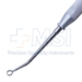 Cone Ring Curette, Large, Size 1, Round Ring, 8mm Diameter, Angled 35 Degrees, Aluminum Round Knurled Handle, Overall Length 9" (229mm) - D9456
