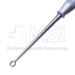 Cone Ring Curette, Large, Size 1, Round Ring, 8mm Diameter, Straight, Aluminum Round Knurled Handle, Overall Length 9" (229mm) - D9450
