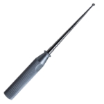 Cone Ring Curette, Small, Size 3, Round Ring, 3mm Diameter, Straight, Aluminum Round Knurled Handle, Overall Length 9" (229mm) 
