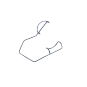 Connor Barraquer Eye Speculum Wire, 14mm Blades, 25mm Spread, Dull Finish, Overall Length 1-1/2" (40mm) E4106 M,E4106 M
