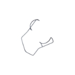 Connor Barraquer Temporal Approach Lid Speculum, Wire 14mm Rounded Blades, 25mm Spread, Angled, Dull Finish, Overall Length 1-1/2" (40mm) E4106 MT,E4106 MT