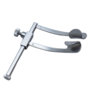 Cook Eye Speculum, Infant Model, Solid 9mm Blades, 24mm Spread, Locking-Mechanism, Dull Finish, Overall Length 2" (52mm) 1202501,May-92,E4081