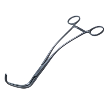 Cooley Aorta Clamp Forceps, 2-7/8" Curved Jaw, Depth 3/4", Overall Length 10" (254mm) 