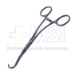 Cooley Derra S Shaped Clamp Forceps, Curved, 3/4" (19mm) Jaws, Depth 3/8" (10mm), Jaw Has Calibrated Markings In 5mm Increments, Overall Length 6-1/2" (165mm) - 38-7344BX