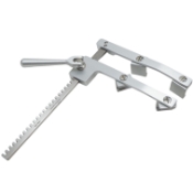 Cooley-Favaloro Sternal Rib Speader, Child, Swivel Convexed Blades Dimensions: A = 12mm, B = 20mm, C = 155mm, D = 120mm 
