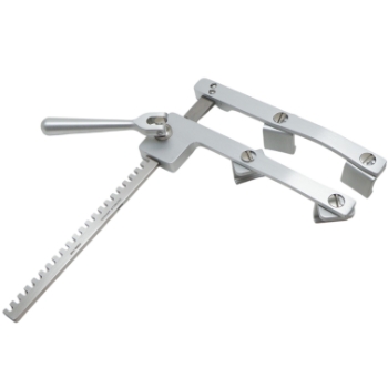Cooley-Favaloro Sternal Rib Speader, Child, Swivel Convexed Blades Dimensions: A = 12mm, B = 20mm, C = 155mm, D = 120mm 