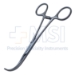 Cooley Vascular Clamp Forceps, Peripheral, Curved, Overall Length 6-3/4" (171mm) - 431325J