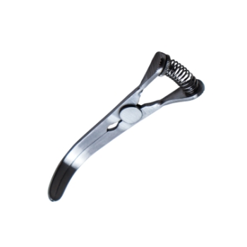 Cooley Spring Action Bulldog Clamp Forceps, Curved, Adjustable Tension, Jaws 40mm, Overall Length 3-1/8 " (80mm) 