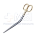 Cottle Dorsal Scissors, TC, Angled Rounded Shanks, Straight Blades, Overall Length 6-1/4" (160mm) - 19-132328