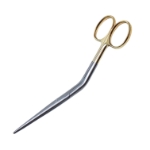 Cottle Dorsal Scissors, TC, Angled Rounded Shanks, Straight Blades, Overall Length 6-1/4" (160mm) 