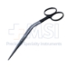 Cottle Dorsal Scissors, Super Cut, Angled Shaft, Straight Serrated Blades, Two Tone Finish, Black Ring Handles, Overall Length 6-1/4" (159mm) - 19-133328