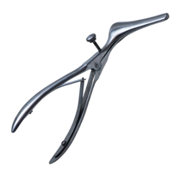 Cottle Nasal Speculum, Medium 55mm Blades, Tapered From 8mm To 10mm Wide, Set Screw, Working Length 2-1/8" (55mm), Overall Length 5-1/8" (130mm) 