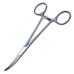 Crile Forceps, Curved, Serrated Jaws, Overall Length 6-1/4" (159mm) 