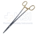Crile Wood (Debakey) Needle Holder, TC, Serrated Jaw, Overall Length 9" (228mm) - D1178