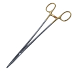 Crile Wood (Debakey) Needle Holder, TC, Serrated Jaw, Overall Length 9" (228mm) 