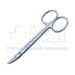 Crown & Collar Scissors, Curved, Lower Blade Serrated, Overall Length 4-3/4" (120mm) - 19-13708