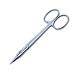 Crown Scissors, Straight, Sharp Tips, Upper Blade Serrated, Overall Length 4-3/4" (120mm) 